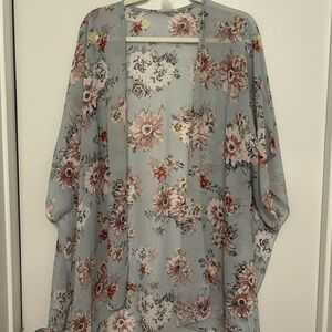 Emory Park Floral Sheer kimono